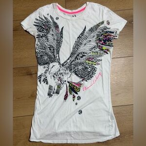 A|X Armani Exchange Graphic Eagle Tee Size Small Y2K 90s dopamine dressing